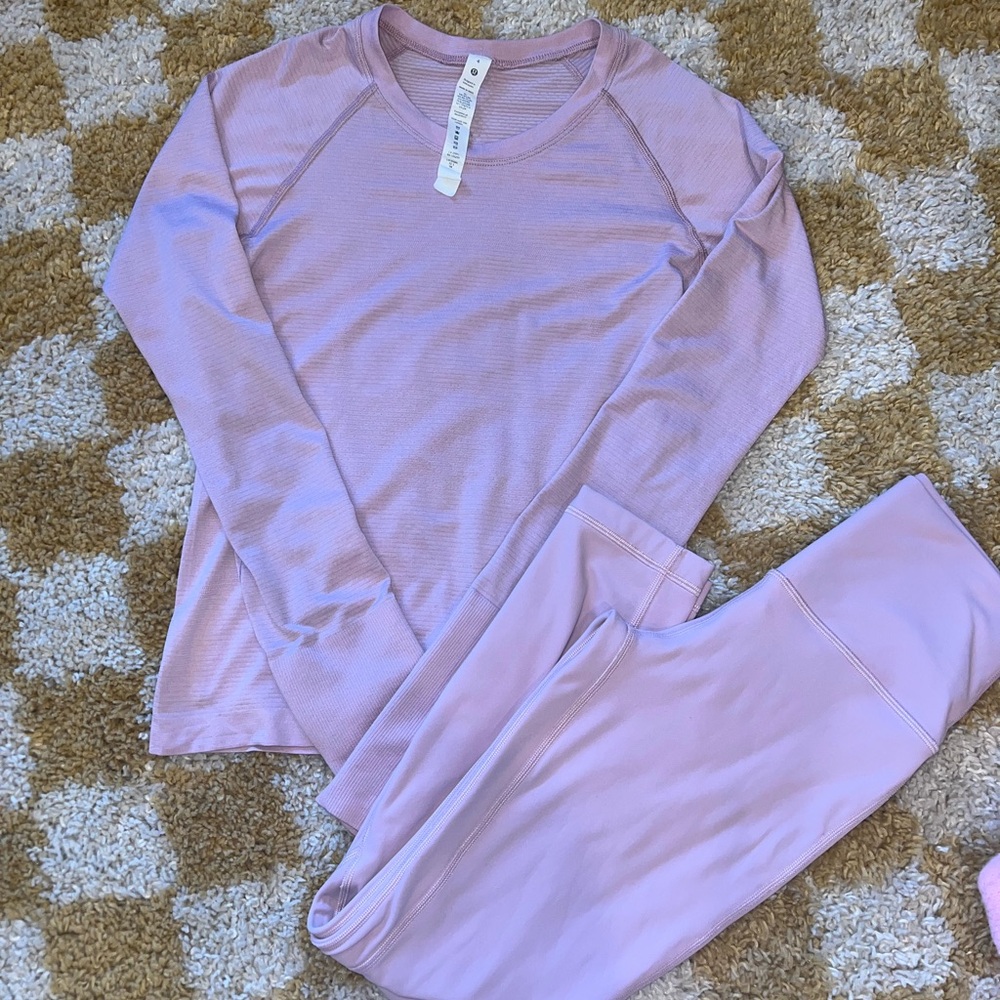 Lululemon pink set size 4